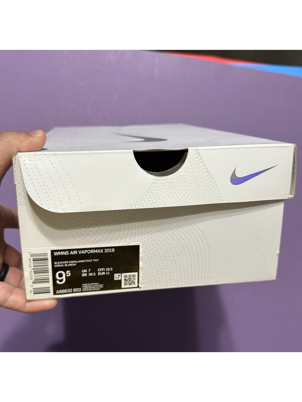 Nike Air VaporMax 2019 Running Shoes Bleached Coral AR6632-603 Women’s Size 9.5 - Picture 8 of 9
